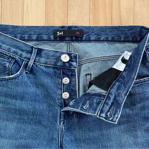 3x1 NYC Original Fringe Hem Lima Straight Denim Crop Jeans - Sz US 27 - Picture 8 of 14